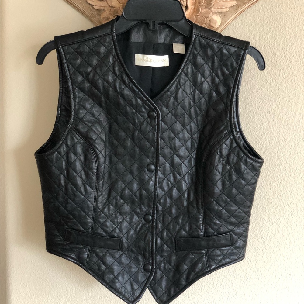 Leather Quilted Vest, Women’s, Dana Buchman